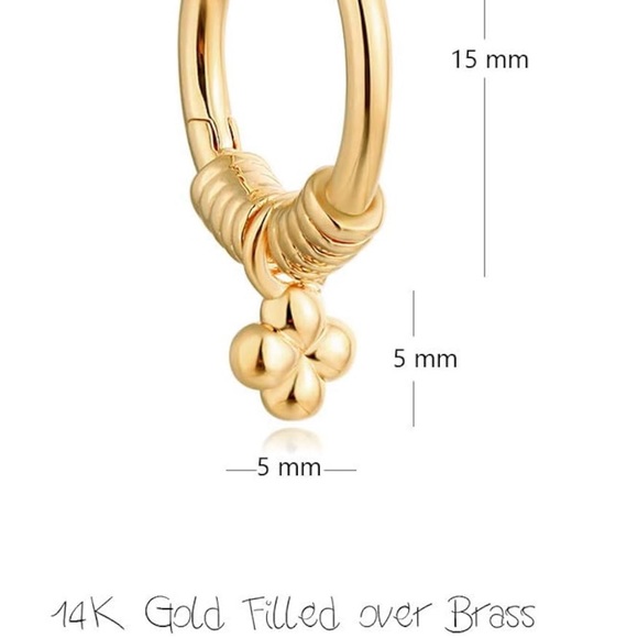 MYEARS Women Huggie Earrings Gold Hoop 14K Gold Filled Small - Picture 4 of 5